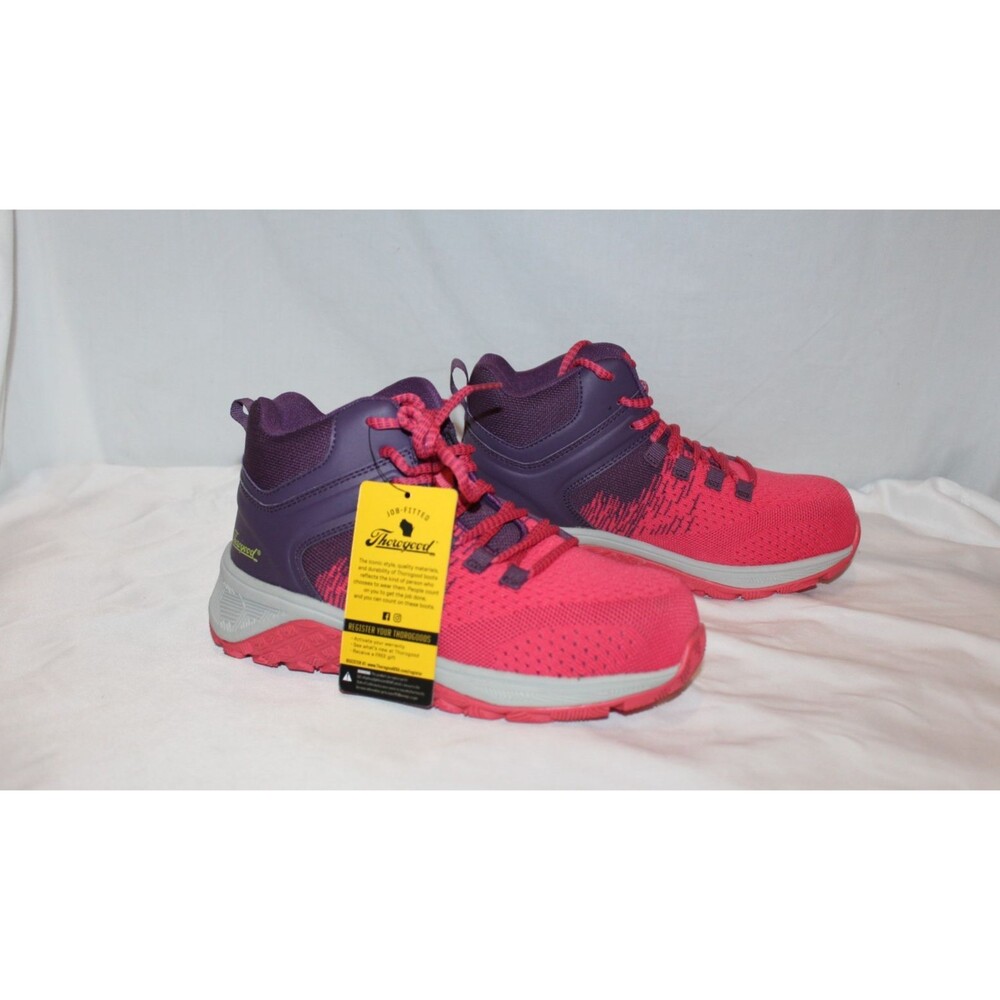 Thorogood Women AST Low Shoes Pink Purple Composite Toe Safety Sneakers NWOB 7